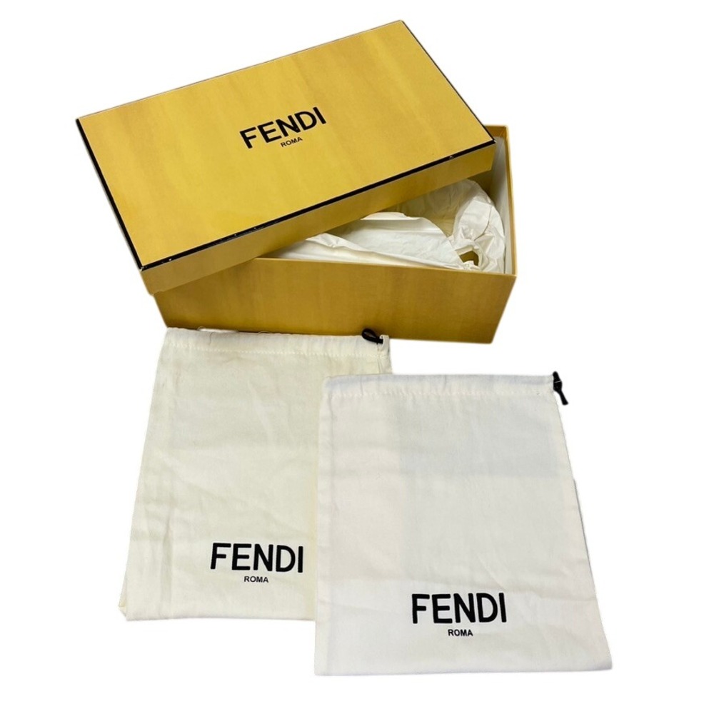 Fendi Shoe Box and Dust Bags Yellow Logo Authentic Storage Set 13.5x7.5x5